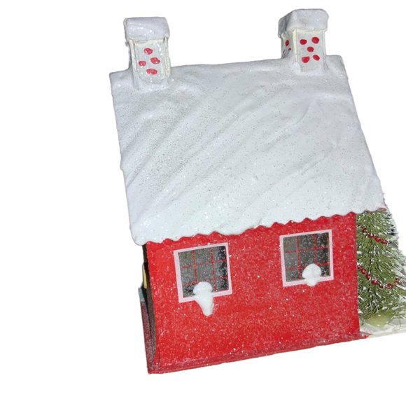 Christmas Village Cardboard Church School Town House Building - Picture 6 of 9